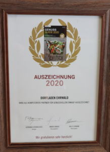 Genuss Guide 2020 Auszeichnung